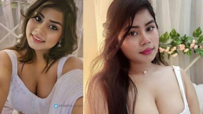 Busty Girl Amesha Shows Her Big Boobs and Rubbing Pussy with Vibrator
