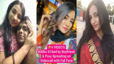 Horny Desi Girl & Boobs Sucked by Boyfriend with Full Face